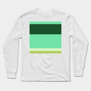 A fascinating layout of Salem, Medium Aquamarine, Tea Green, Cal Poly Pomona Green and June Bud stripes. Long Sleeve T-Shirt